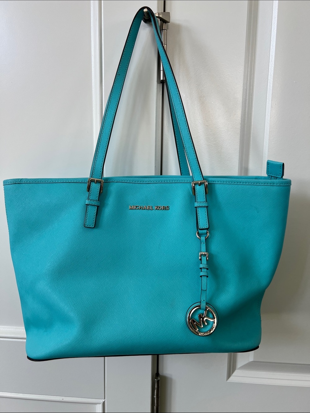 Michael Kors Turquoise Blue Saffiano Tote